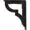 Ekena Millwork Bradford Wrought Iron Bracket, (Triple center brace), Antiqued Silver 2"W x 5 1/2"D x 8"H BKTM02X05X08TBRASV - alternate 7
